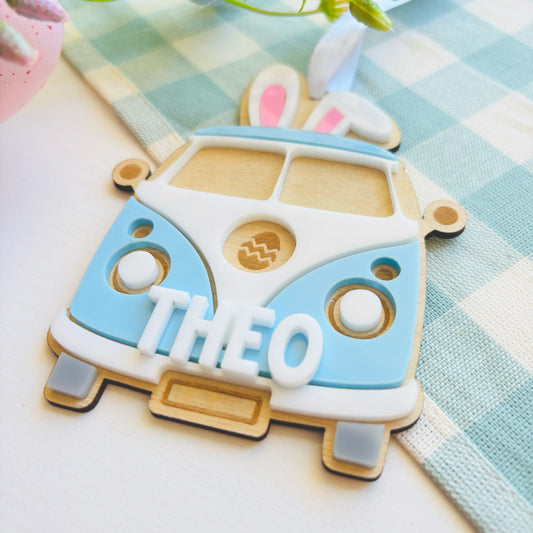 Combi Van Easter Basket Tag