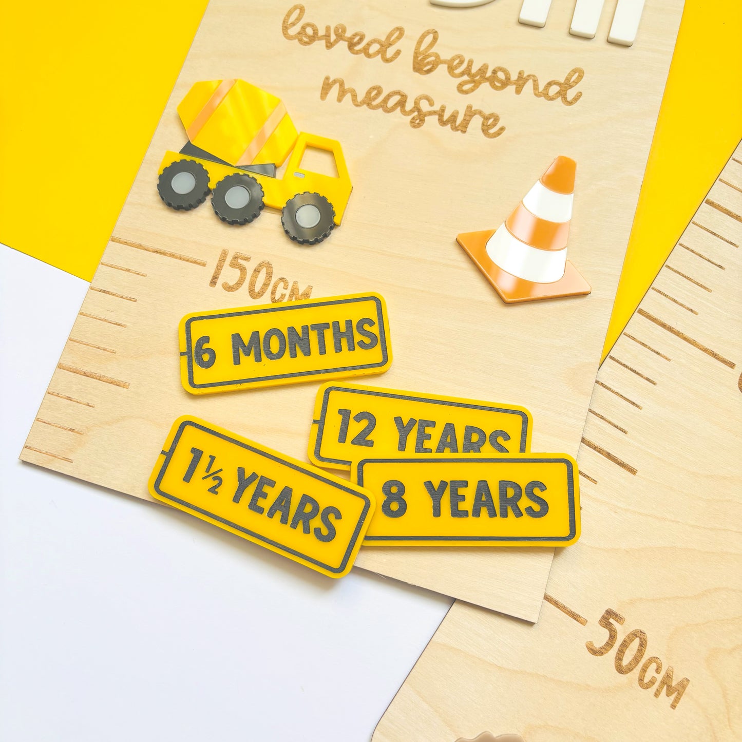 Under Construction Personalised Height Chart