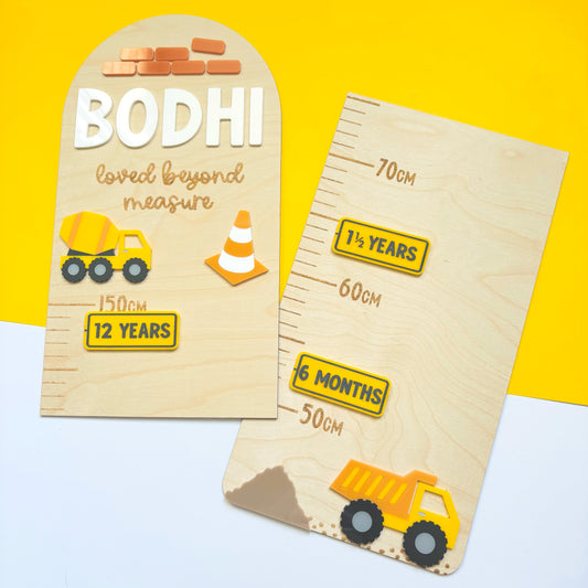 Under Construction Height Chart Markers