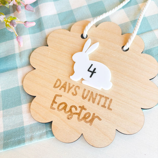 Hanging Scalloped Easter Countdown Plaque