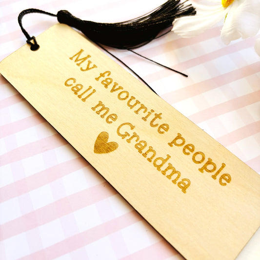 Personalised Favourite People Engraved Bookmark