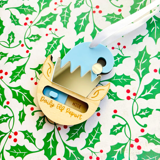 Daily Elf Report Christmas Ornament