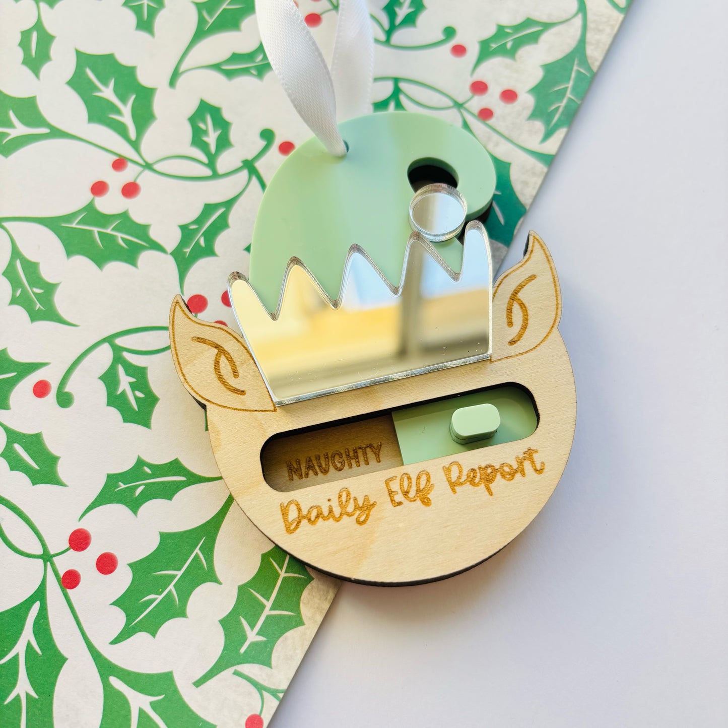 Daily Elf Report Christmas Ornament