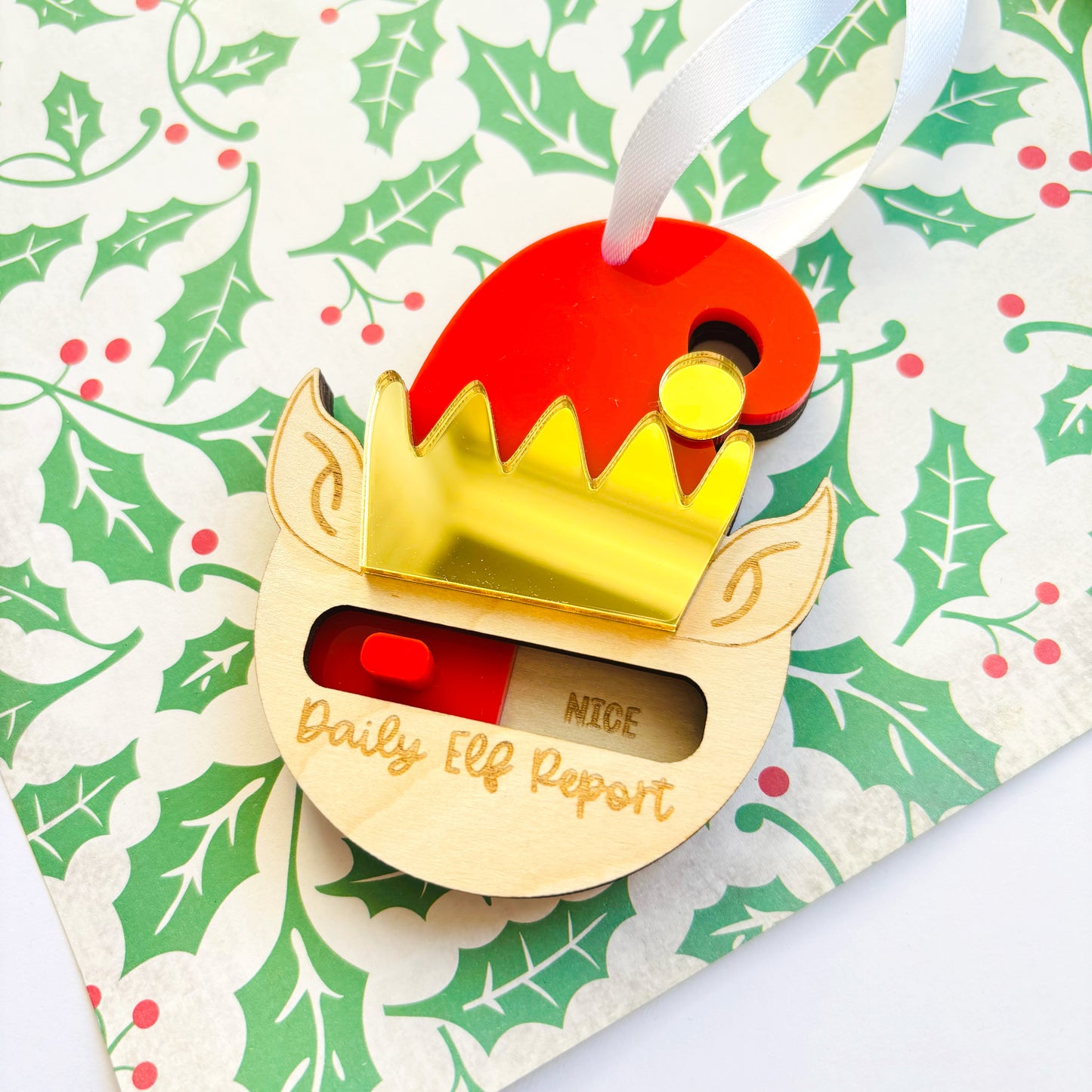 Daily Elf Report Christmas Ornament