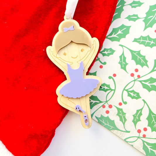Personalised Ballerina Christmas Ornament