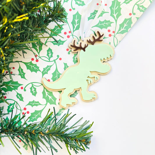 Personalised Dinosaur Christmas Ornament