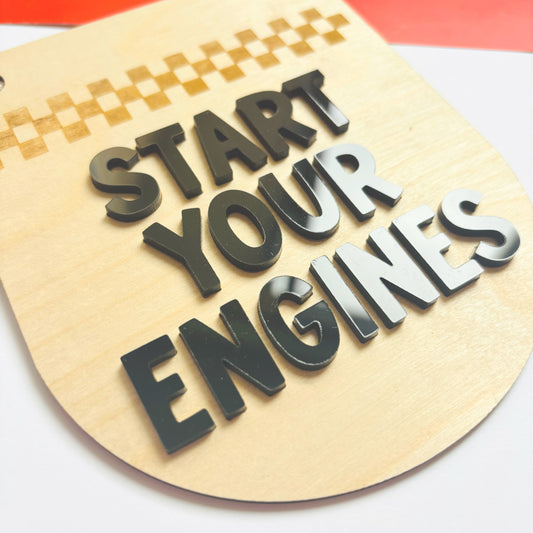 Start Your Engines Hanging Banner