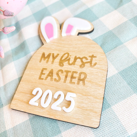 Bunny Ears First Easter Plaque