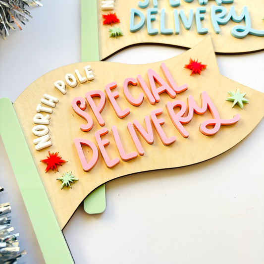 North Pole Special Delivery Flag