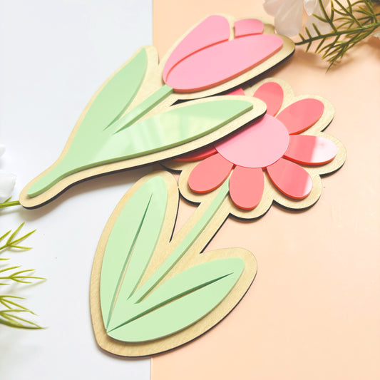 Acrylic Wall Flowers (Individual or Set)