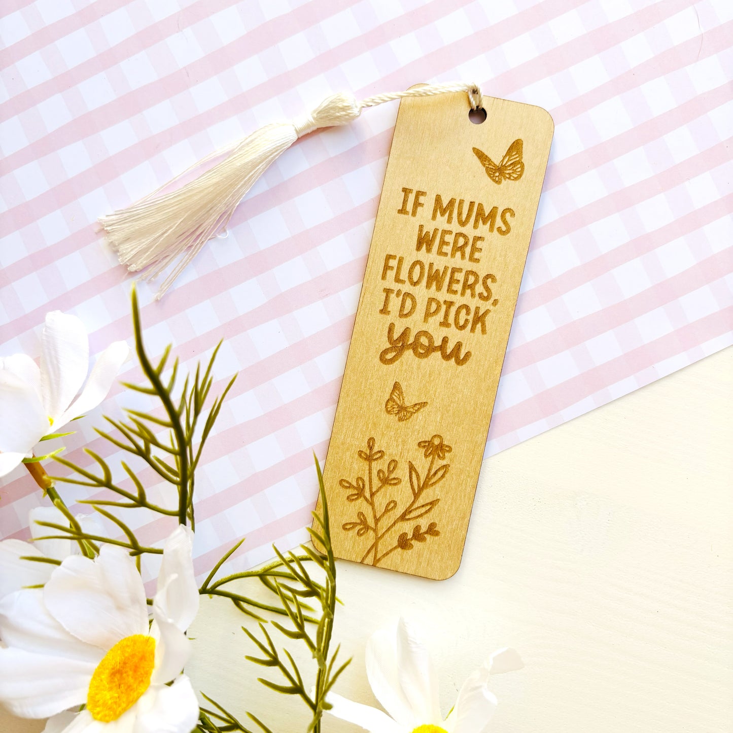If Mums were Flowers Engraved Bookmark