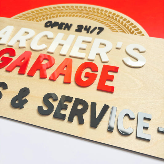 Personalised Garage Wall Sign