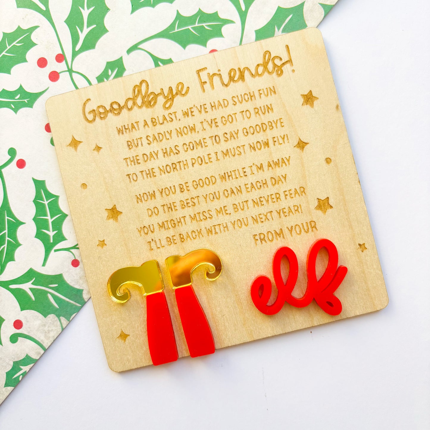 Goodbye From Your Elf Plaque
