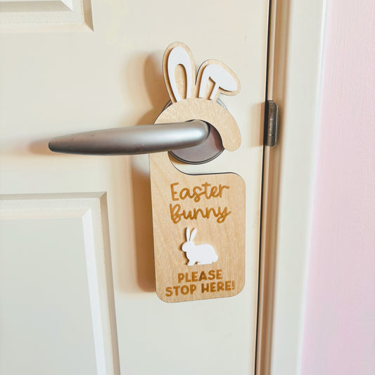 Easter Bunny Please Stop Here Door Hanger