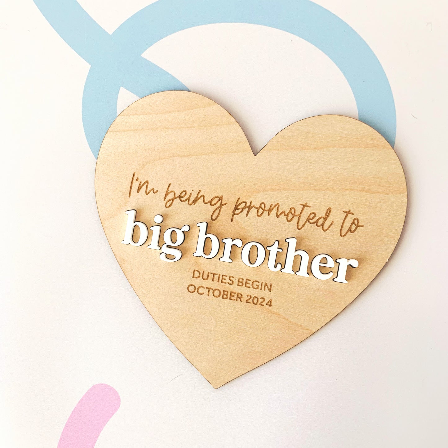 Pregnancy Announcement Sibling Duties Plaque