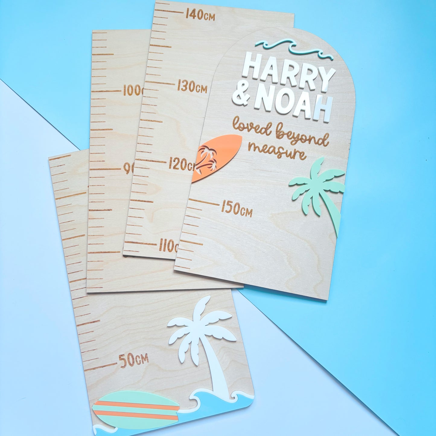 Surfs Up Personalised Height Chart