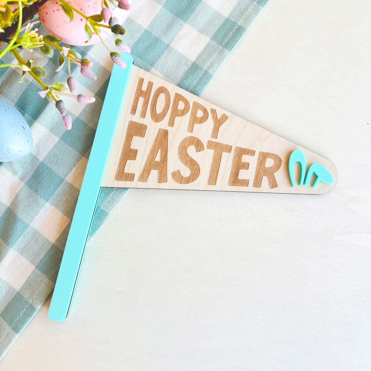 Wood and Acrylic Hoppy Easter Flag