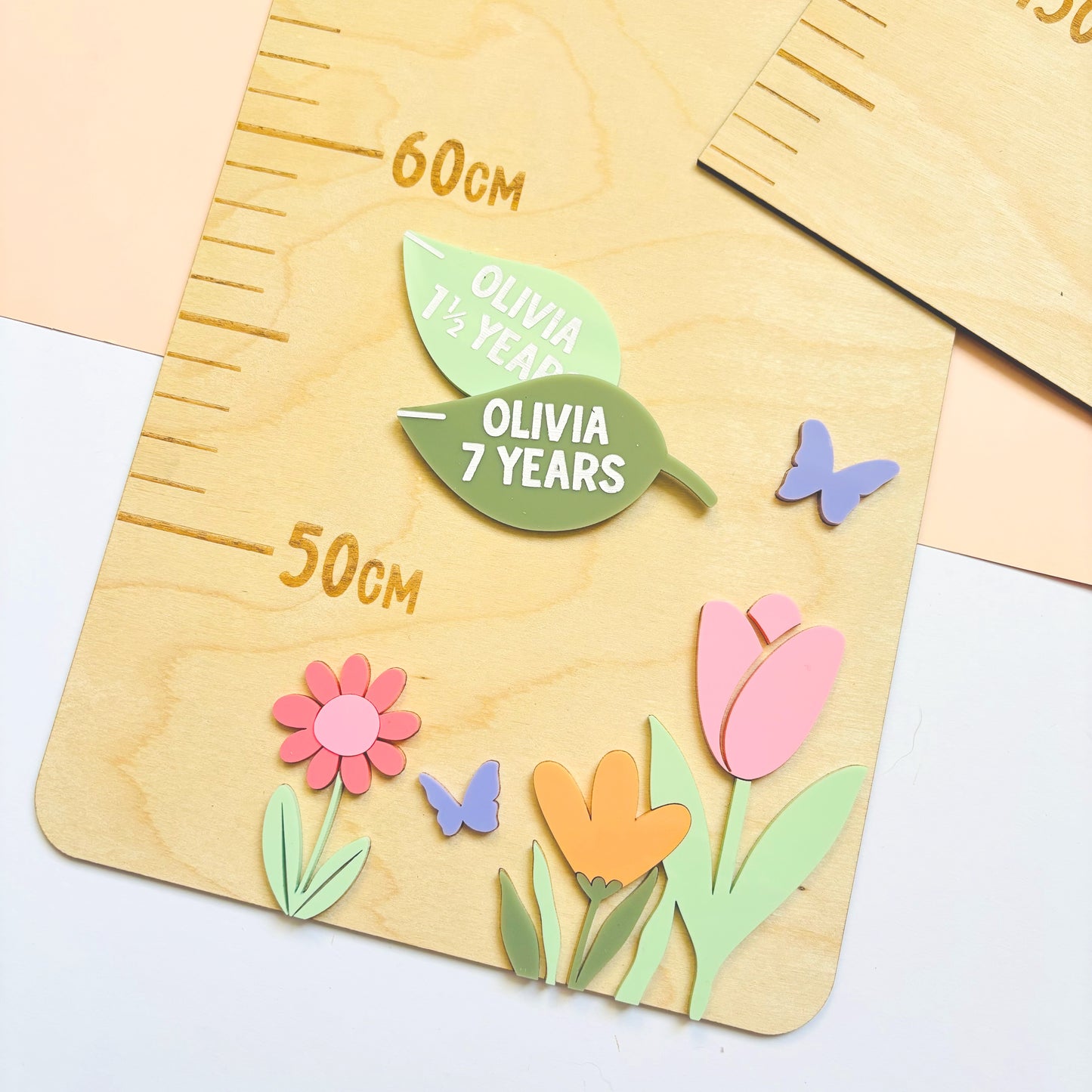 Personalised In Bloom Height Chart Markers