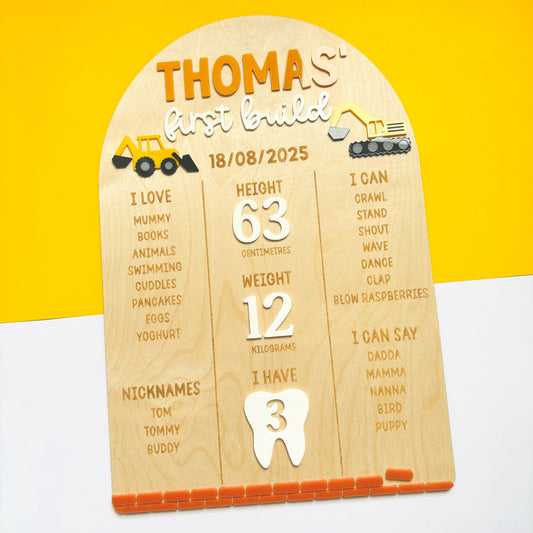 Under Construction First Birthday Board Bundle