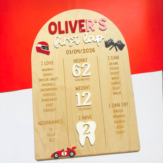 Little Racer First Birthday Board Bundle