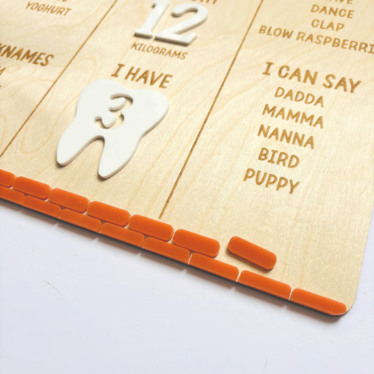 Under Construction 1st Birthday Info Board