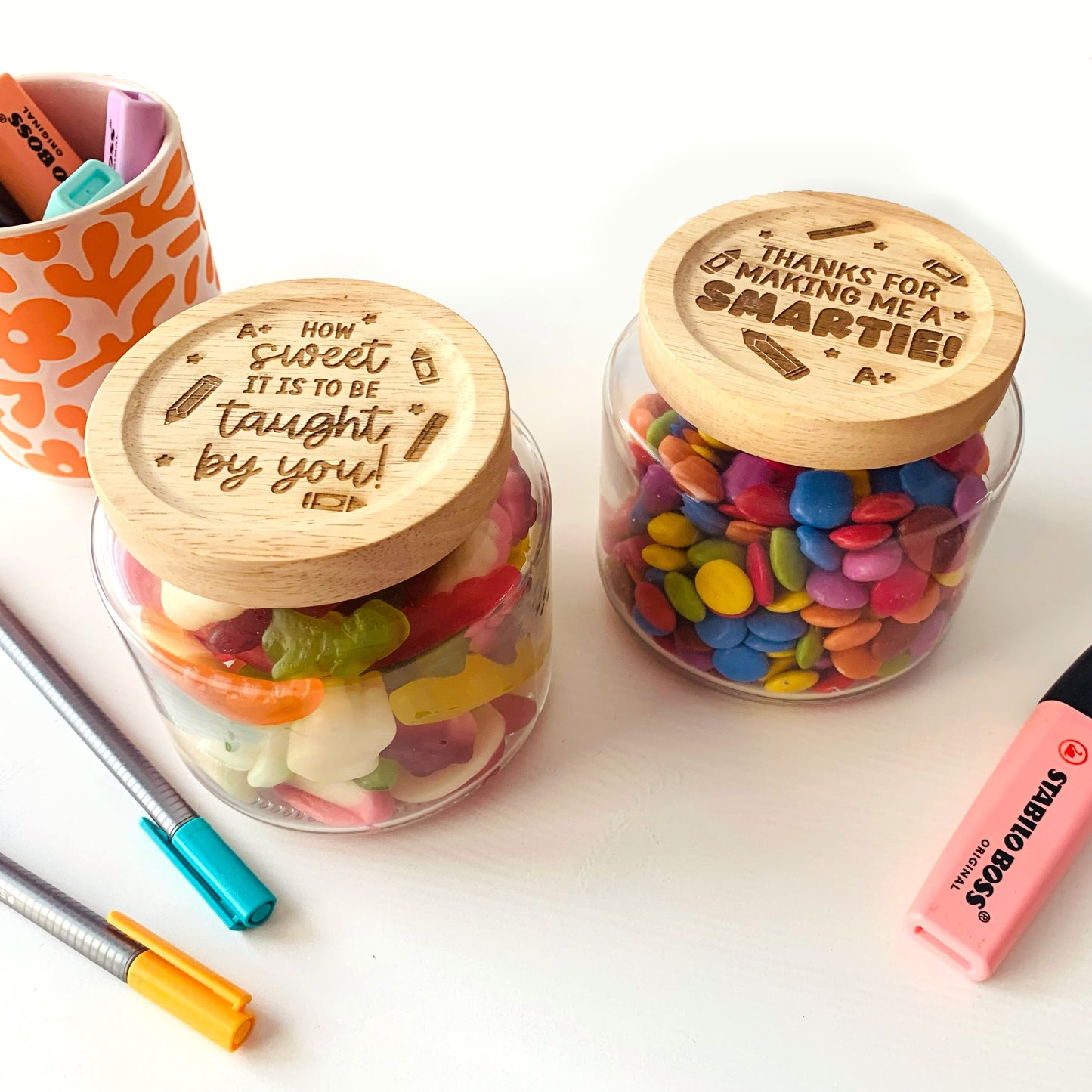 Engraved Teacher Lolly Jars