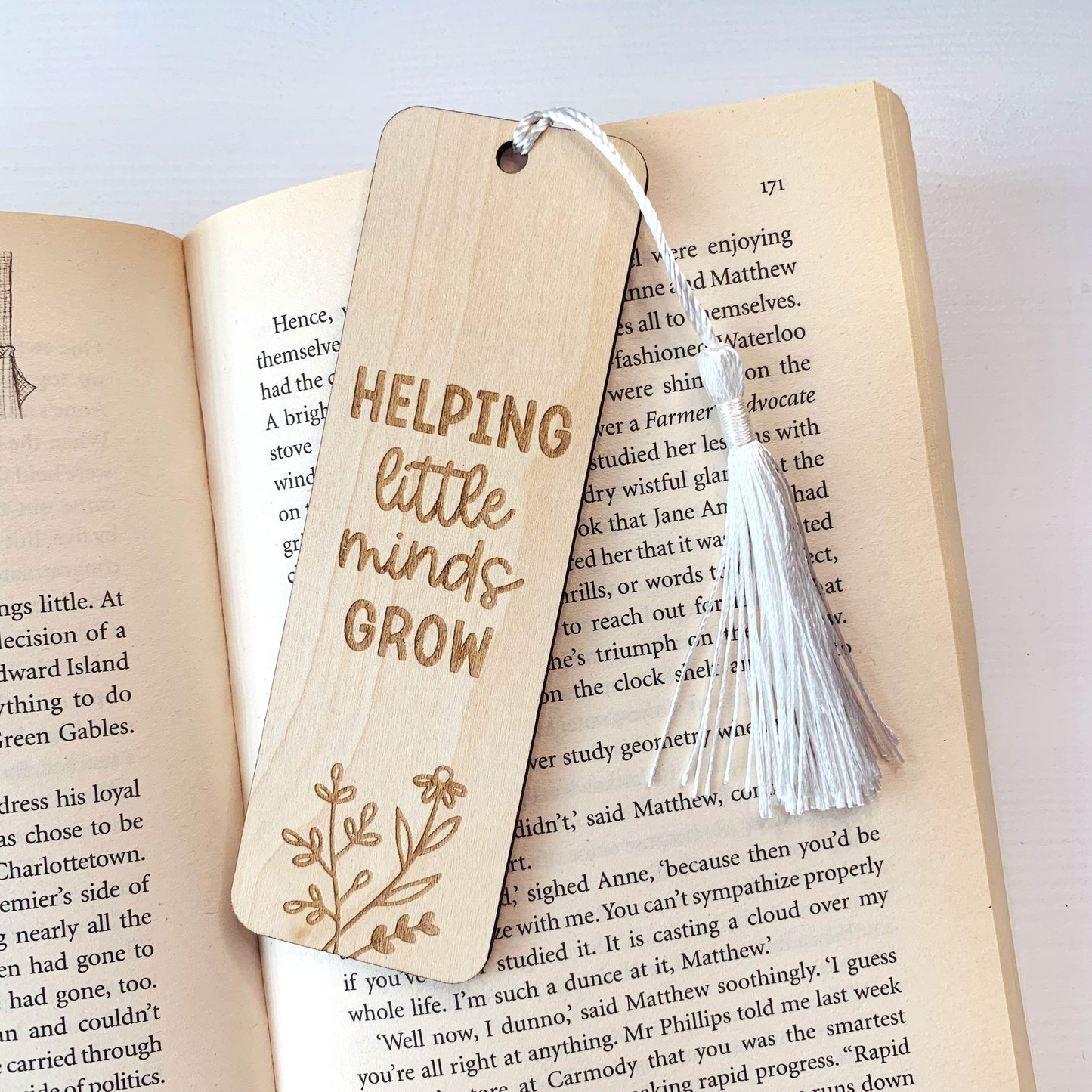 Helping Little Minds Grow Engraved Bookmark