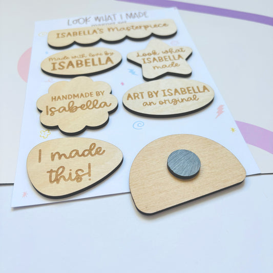 Personalised Look What I Made Magnet Set