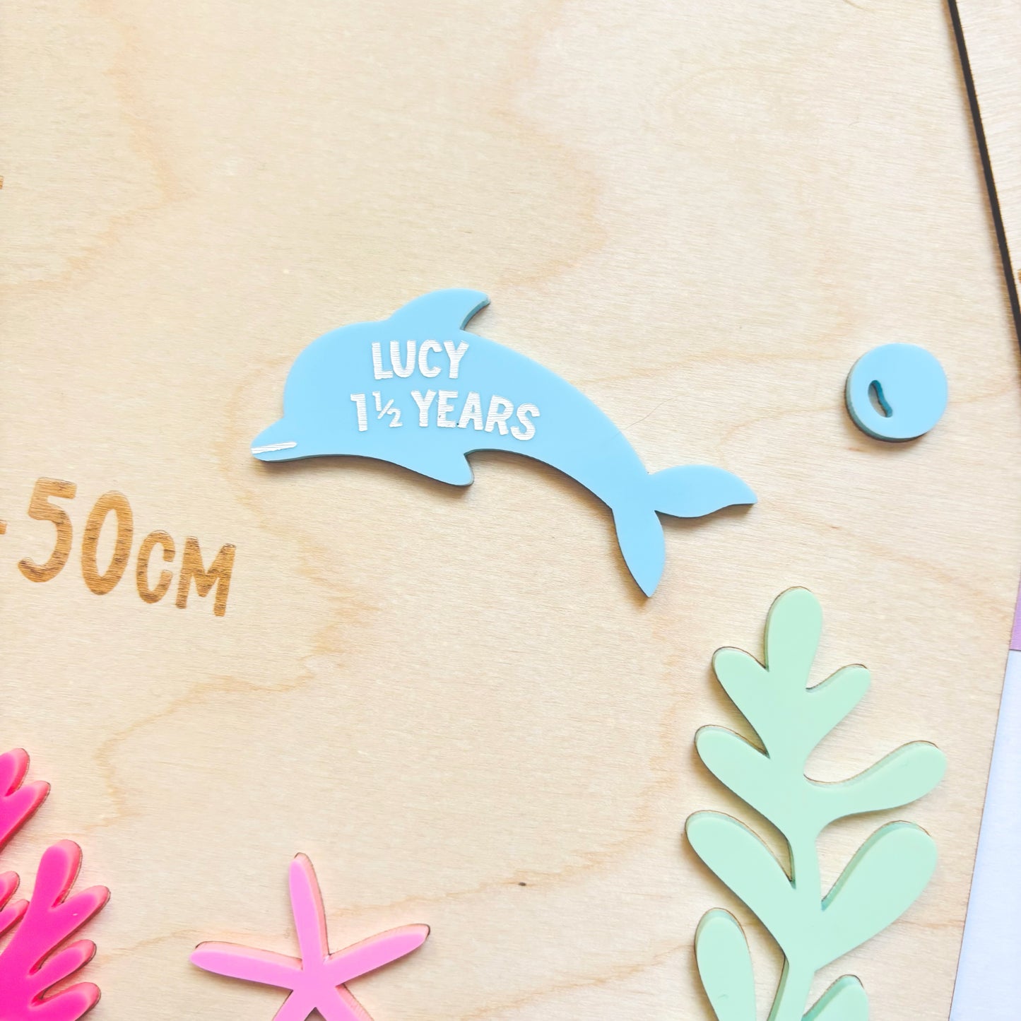 Personalised Under the Sea Height Chart Markers