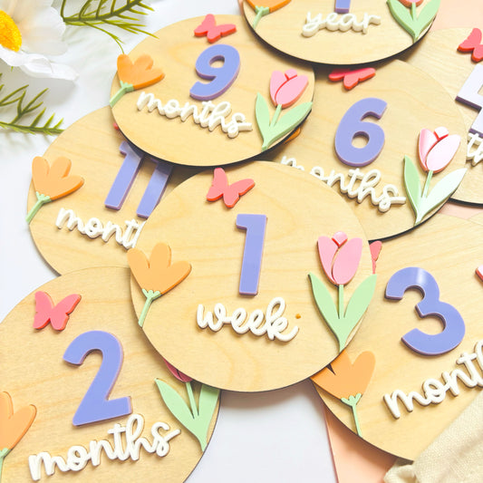 In Bloom 15-Piece Milestone Disc Set