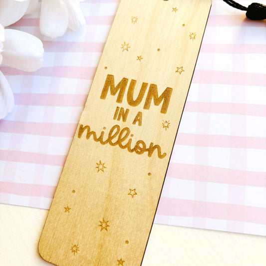Mum in a Million Engraved Bookmark