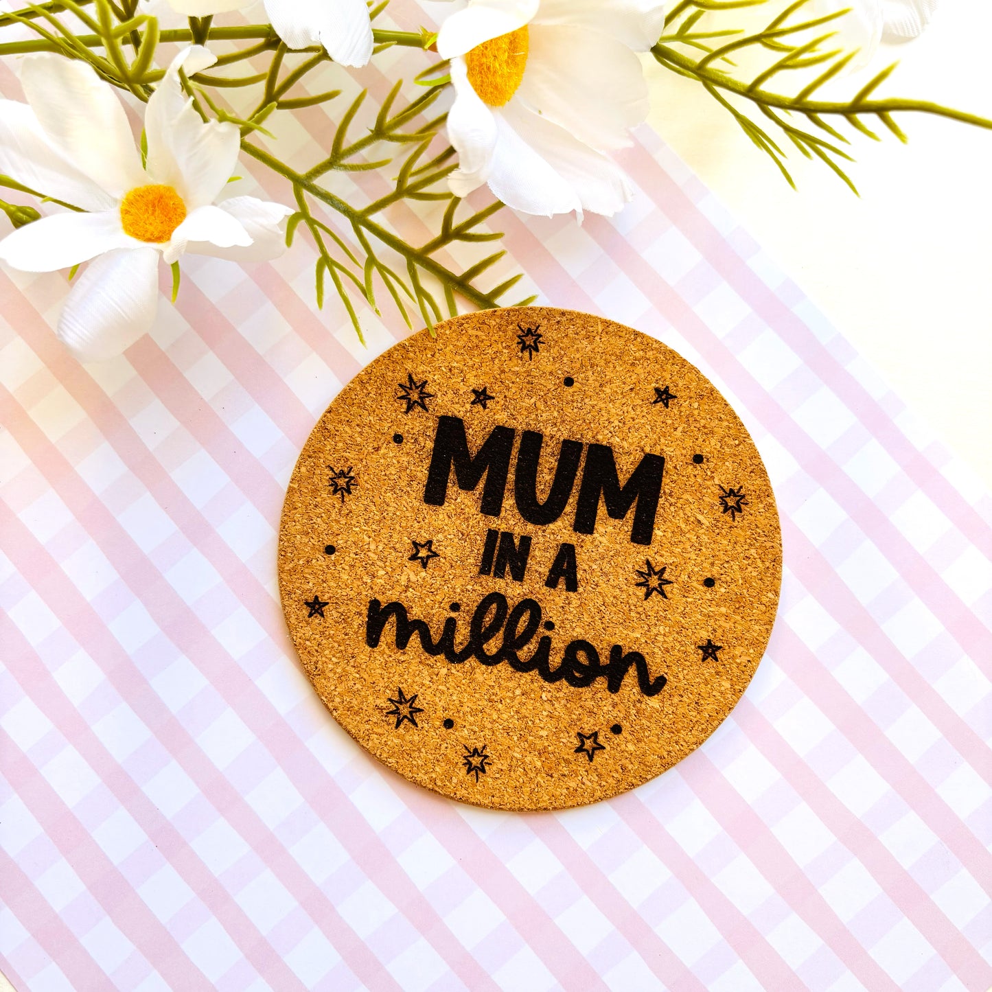 Mum in a Million Cork Coaster