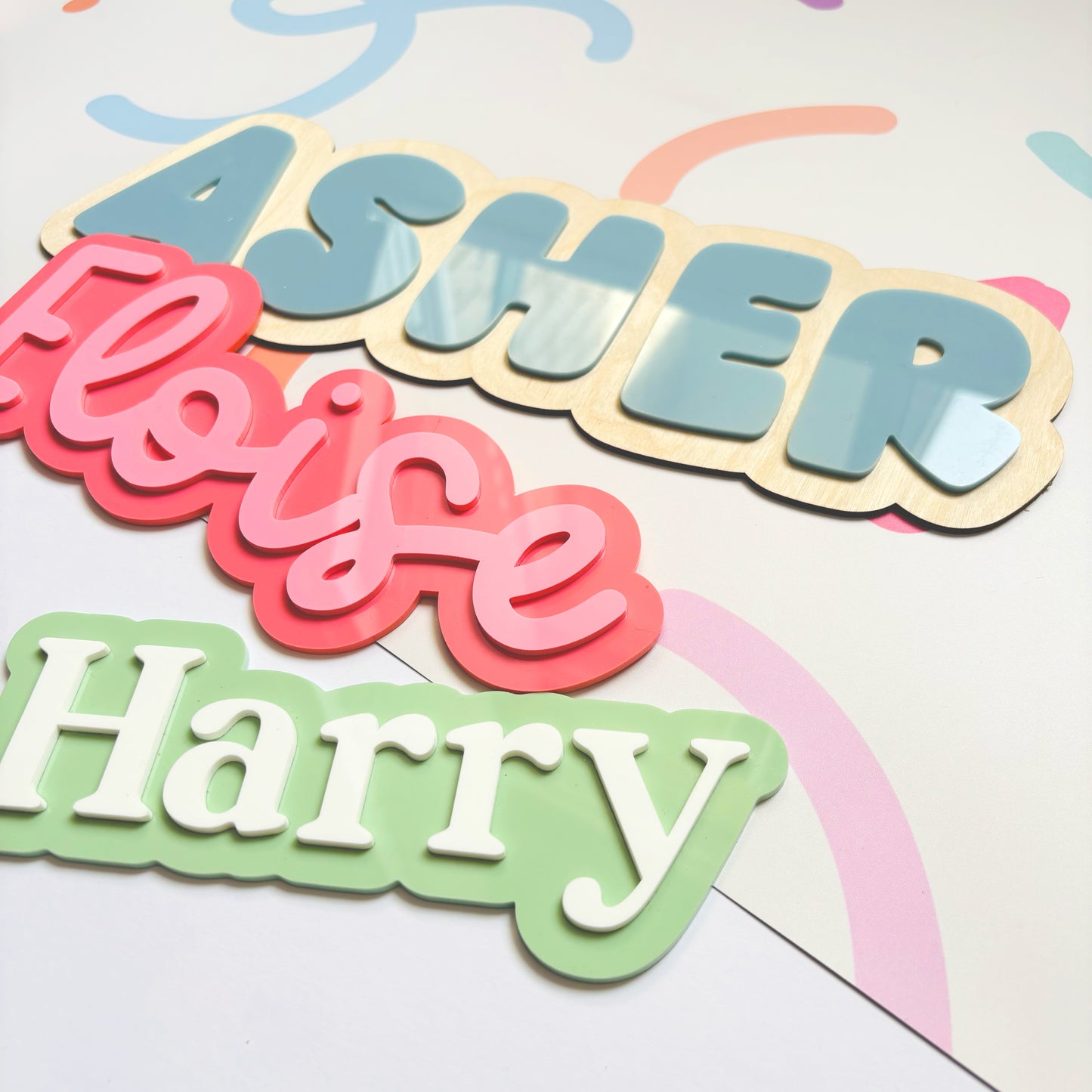 Layered Acrylic Personalised Name Plaque