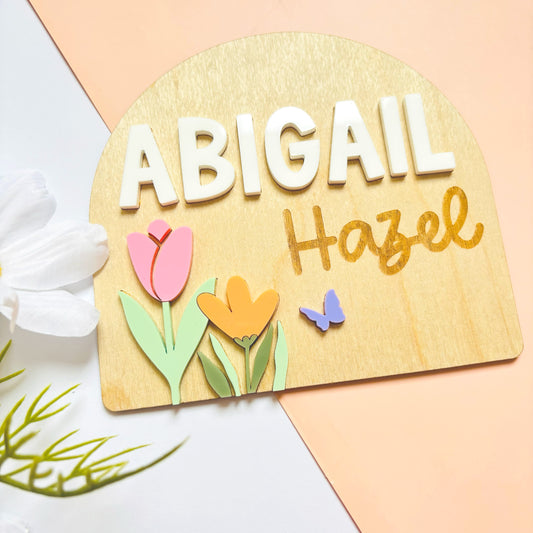 In Bloom Name Announcement Plaque