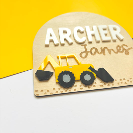 Under Construction Name Announcement Plaque