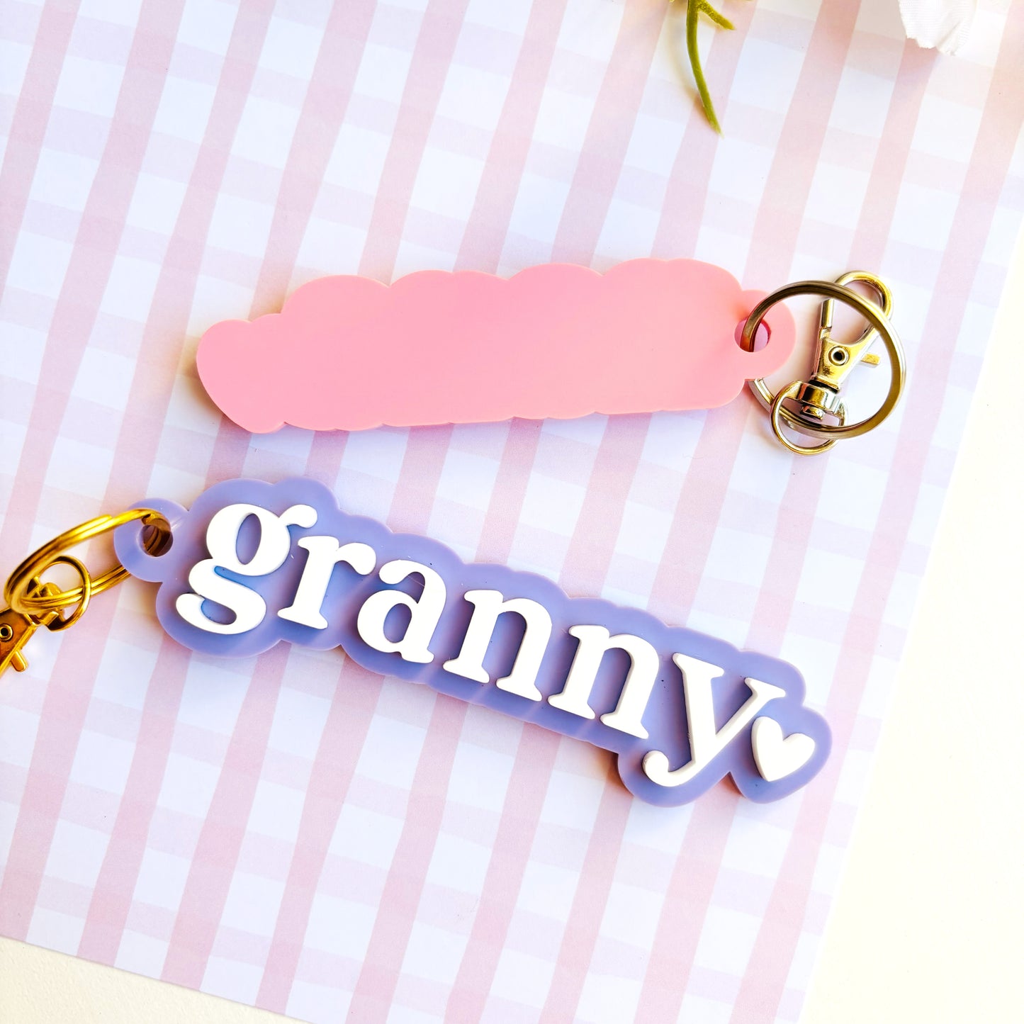 Personalised Mama Layered Acrylic Keyrings