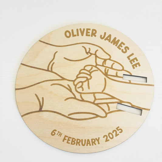 Personalised Hospital Bracelet Keepsake Birth Plaque