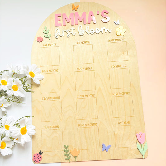 In Bloom First Birthday Board Bundle