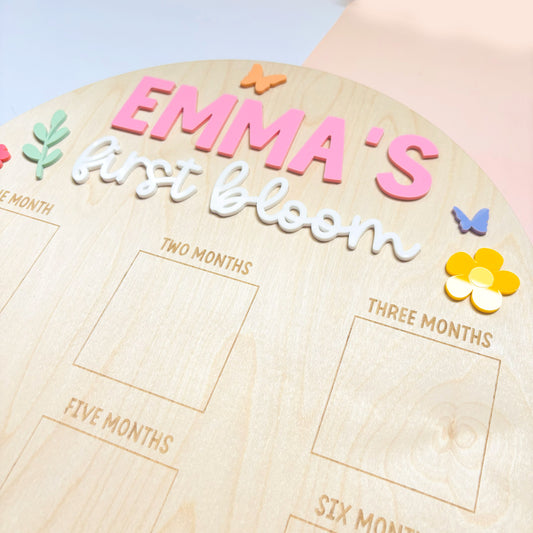 In Bloom 1st Birthday Photo Board