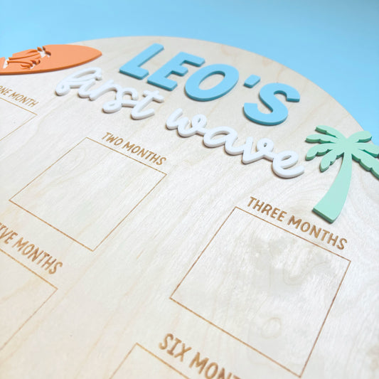 Surfs Up 1st Birthday Photo Board