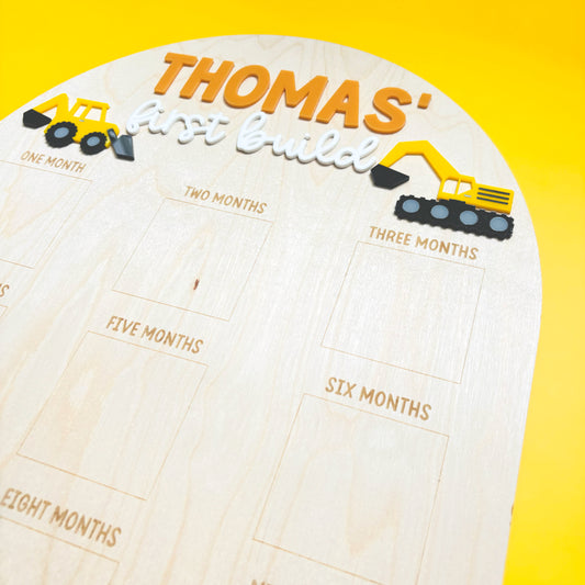 Under Construction 1st Birthday Photo Board