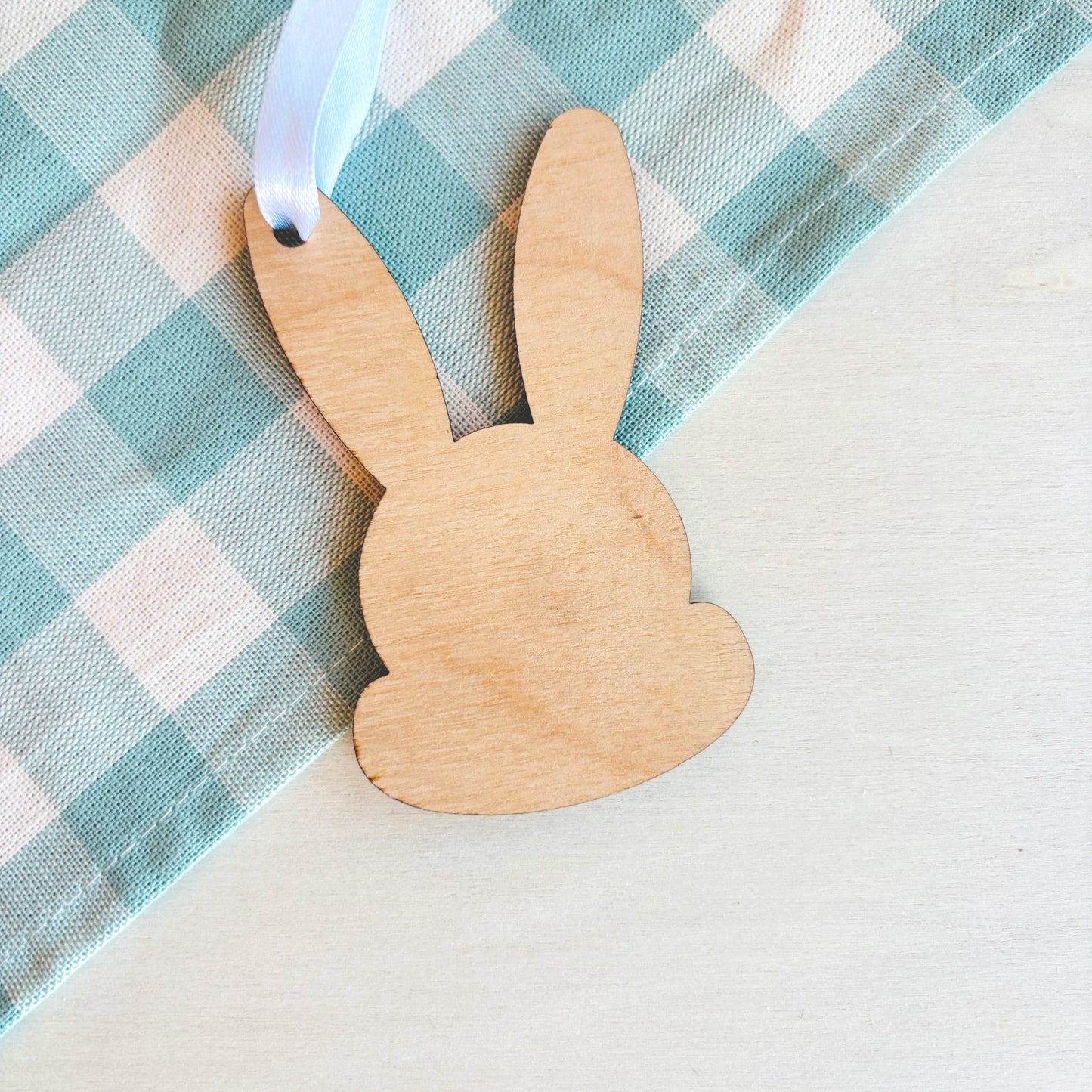 Personalised Pink-Nose Bunny Easter Basket Tag