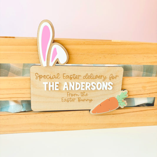 Easter Crate Personalised Plaque