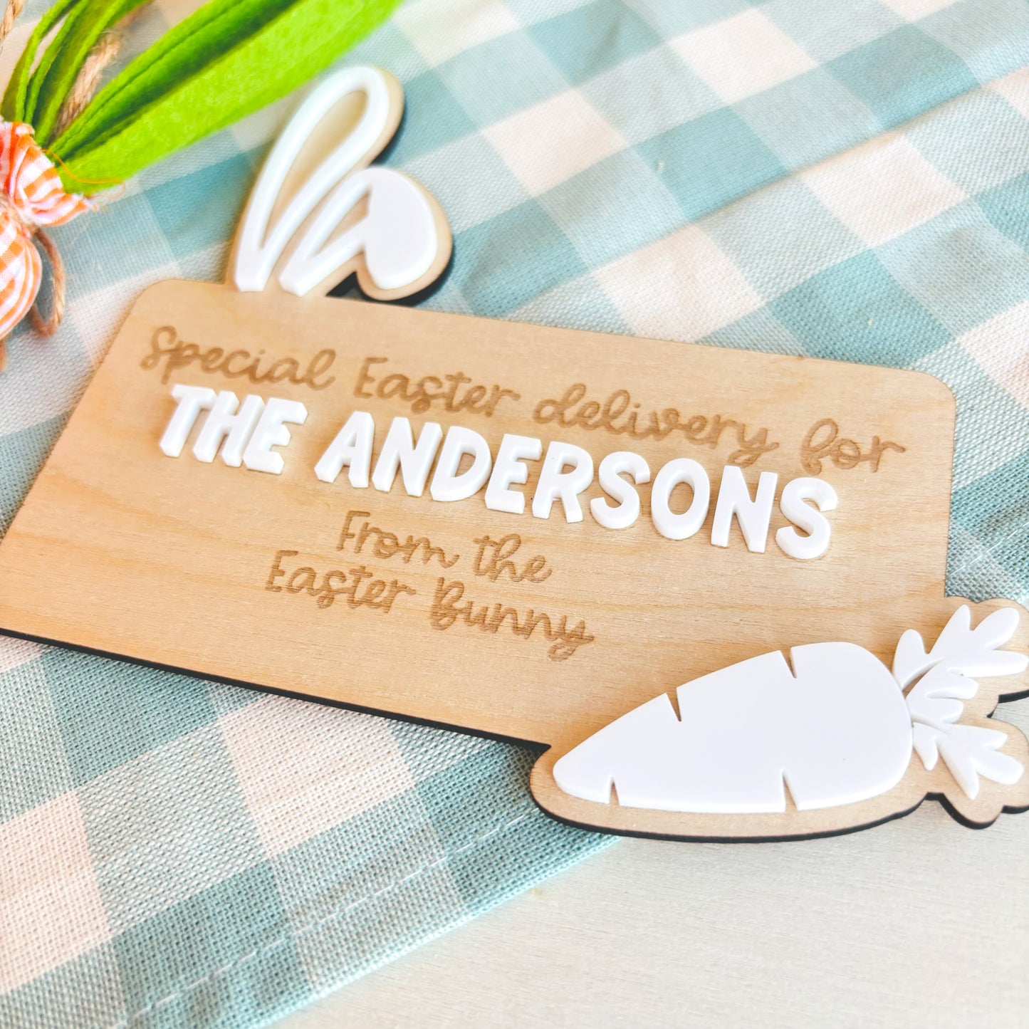 Easter Crate Personalised Plaque