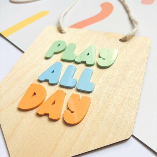Play All Day Hanging Banner