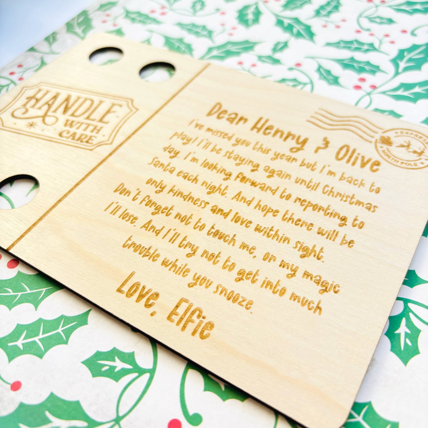 Personalised Elf Postcard