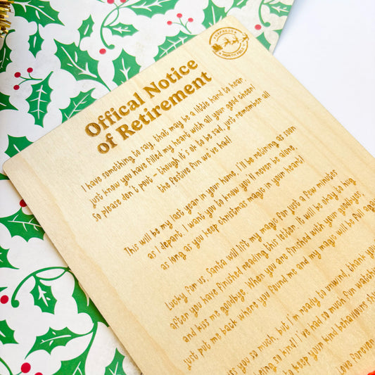 Elf Retirement Letter