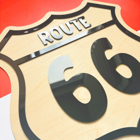 Route 66 Acrylic Wall Sign