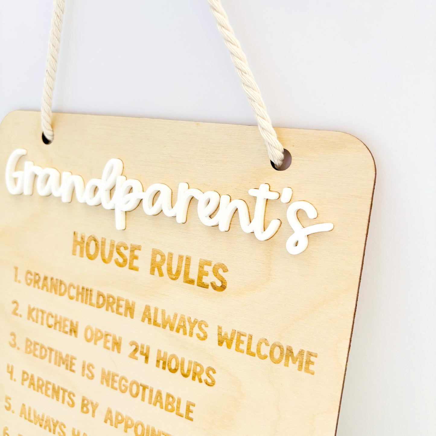 Grandparent's House Rules Sign