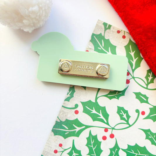 Santa Hat Acrylic Name Badge
